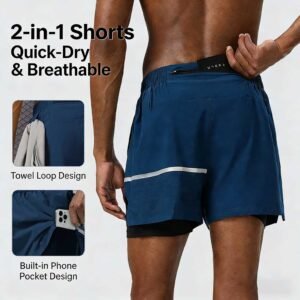 2-In-1 Double-Layer Sports Shorts