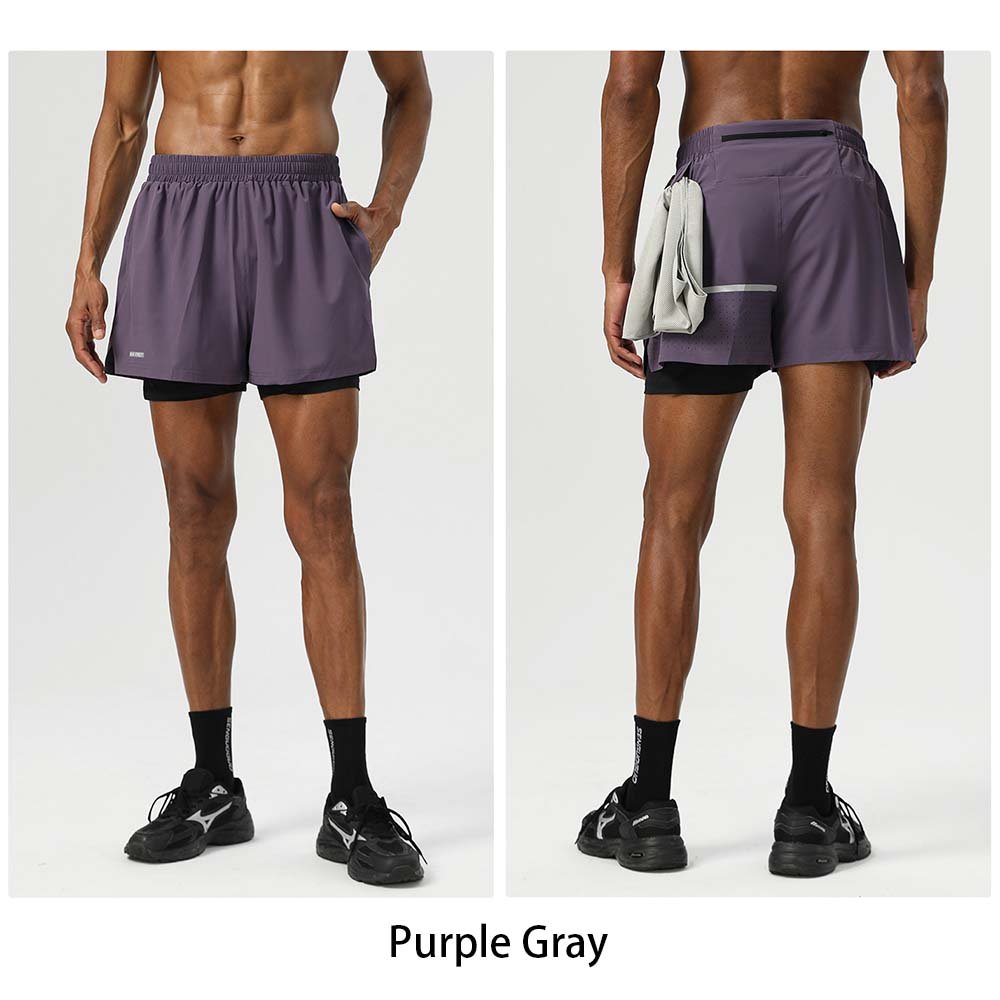 2-In-1 Double-Layer Sports Shorts