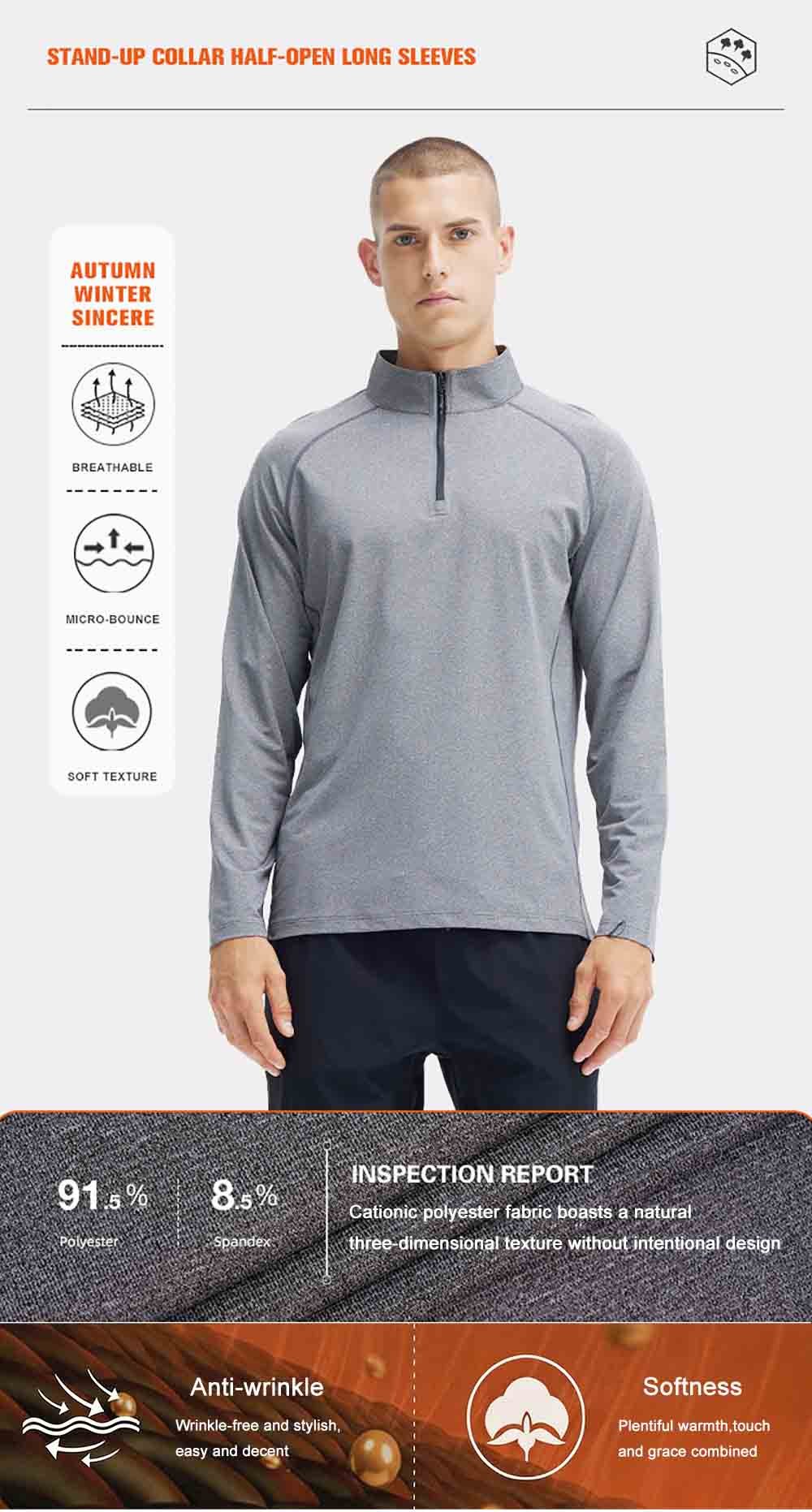 Men's Performance Quarter-Zip Workout Shirt
