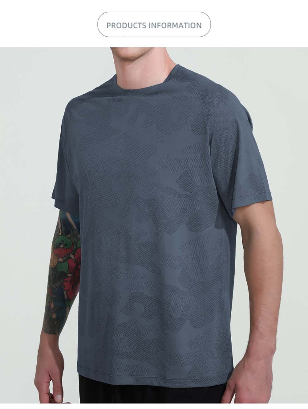 Premium Jacquard Quick-Dry Running T-Shirt